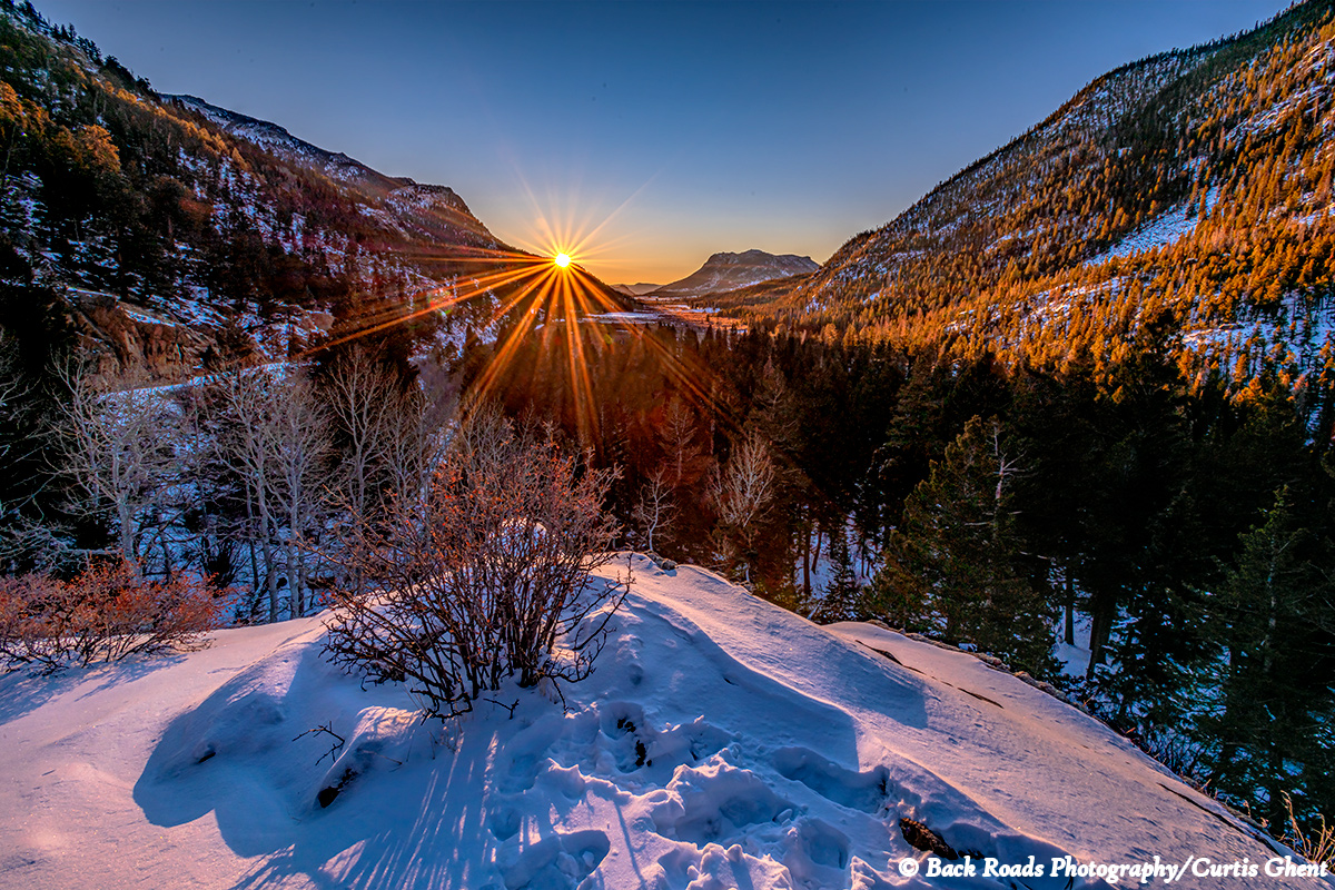 On this cold winter morning clear skies produced a nice morning sunstar.