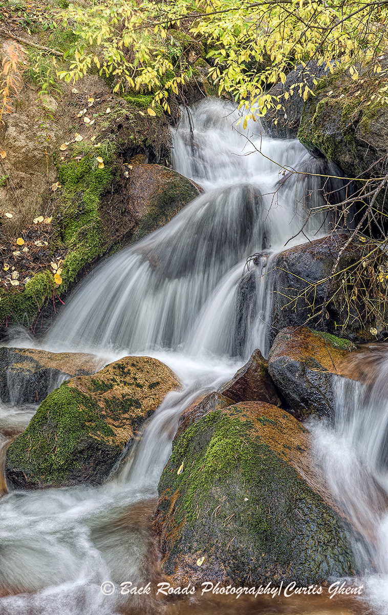 While wandering in the back country of Rocky Mountain National Park I came across this nice little waterfall one fall afternoon...