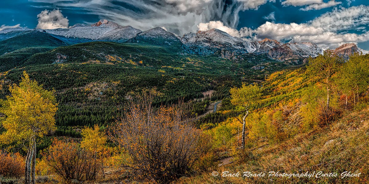 A beautiful day to sit on the side of a mountain taking in the fall color and watching the clouds pass by.