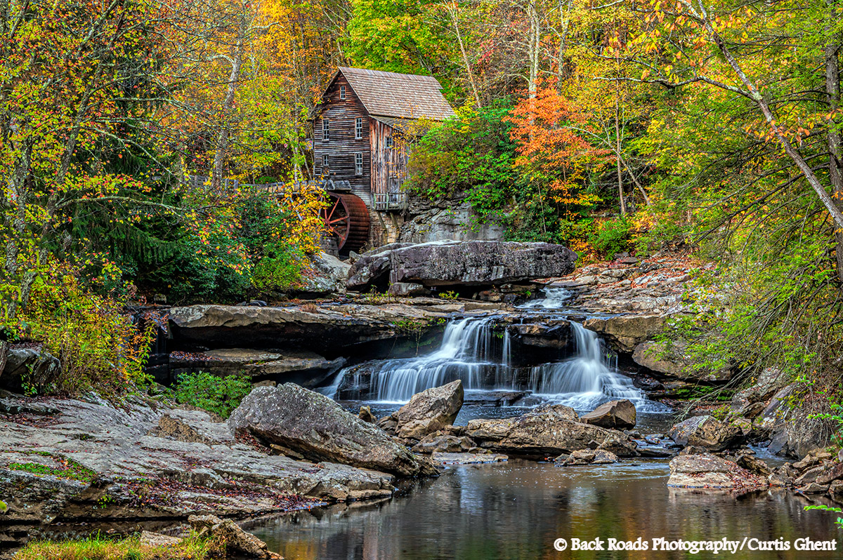 The beginning of the fall colors are just starting to show at Babcock State Park in West Virginia.